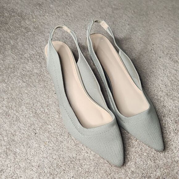 ]FRENCH CONNECTION Size 6 Viva Slingback Heels Taupe - Picture 2 of 7
